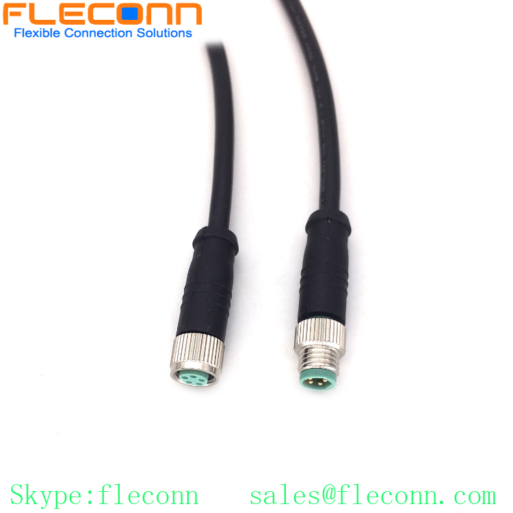 M8 B-coded 5 Pin Male to Male, Female to Female Double Ended Cable Cordsets Cable