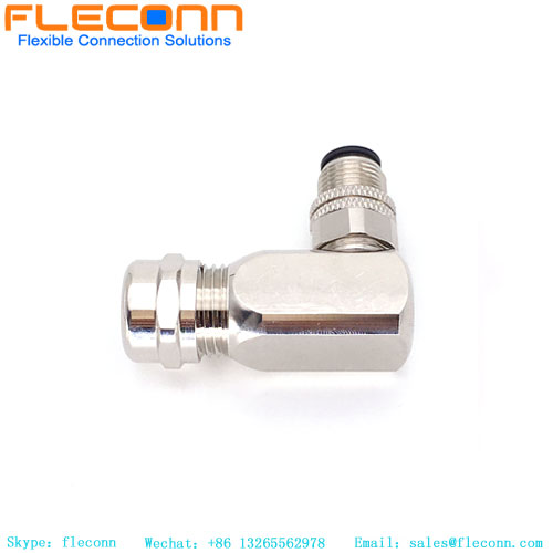 M12 12 Pole Male 90 Degree Connector