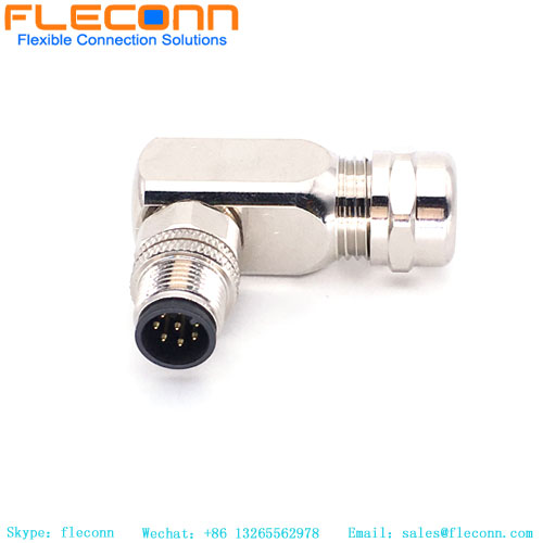 M12 Metal Right Angle Connector