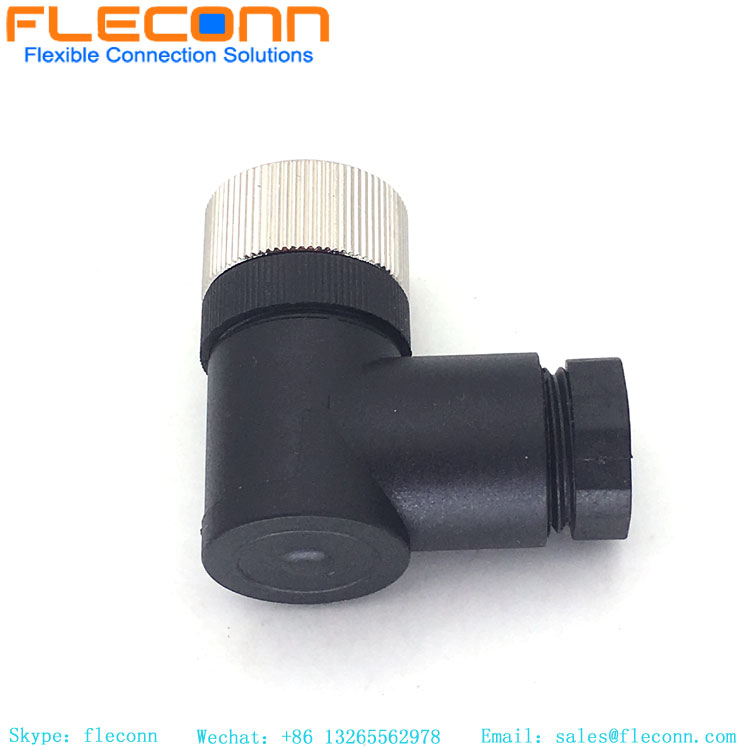 90 Degree M12 Connector A-Coded