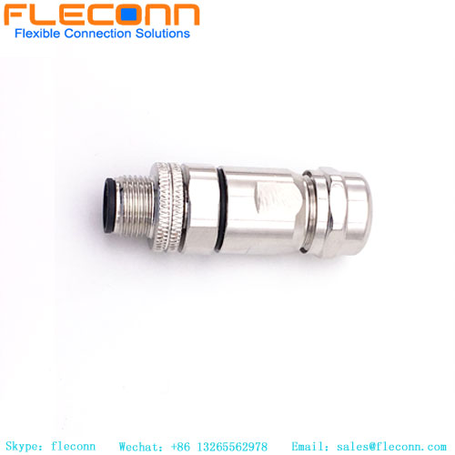 M12 A-coded Metal Shield Connector
