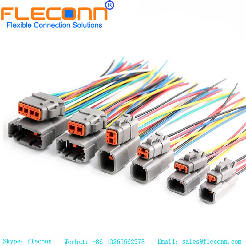 Deutsch DTM Connector Wire Harness DTM06-8S 8Pin Car Sealed Waterproof Cable