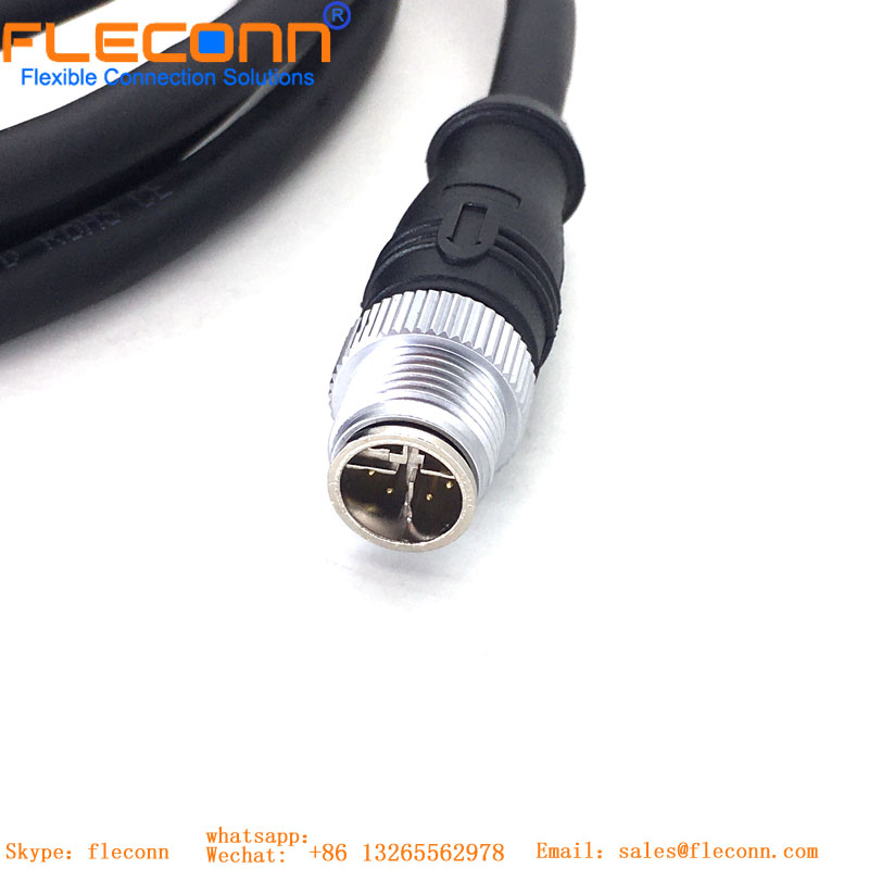 M12 X Coded to RJ45 Cat6A Ethernet Cable