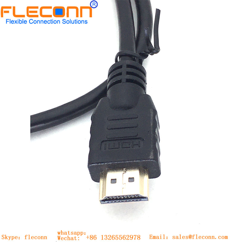 HDMI Male To Female 45 Degree Cable With Ear