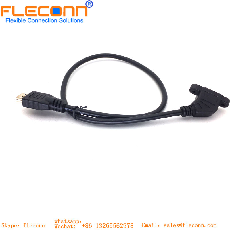 HDMI Male to Female Cable with Screw Hole