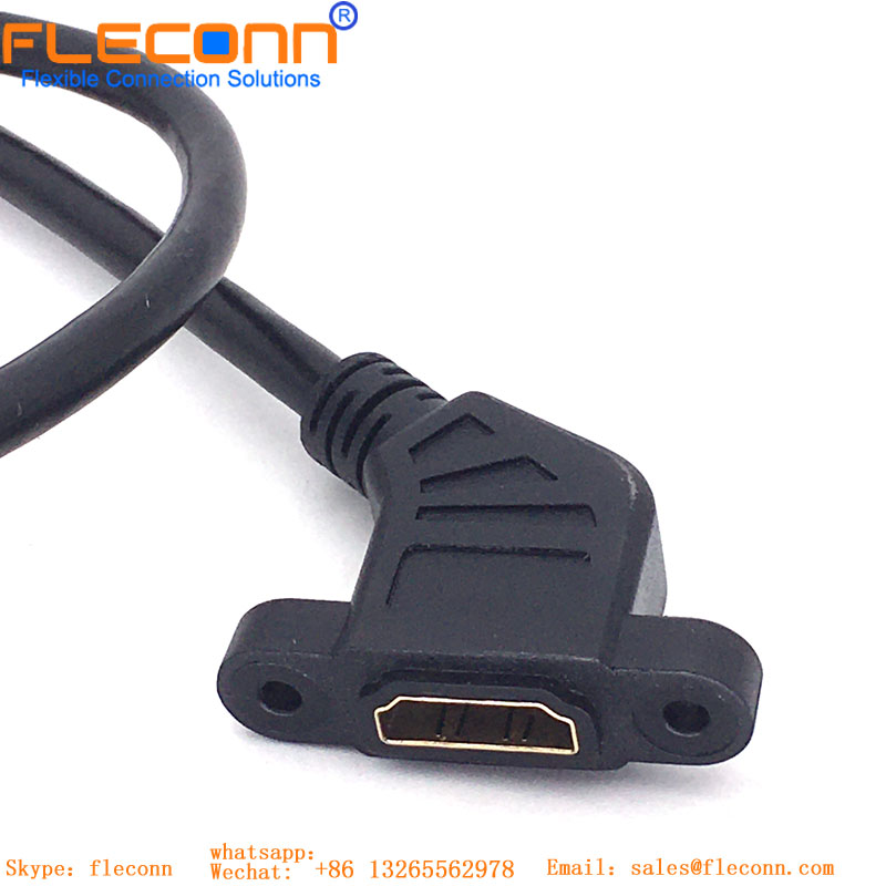 HDMI Male To Female 45 Degree Cable With Ear