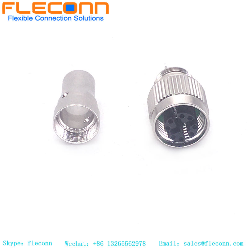 M12 8 Pin X-Coded Male Molded Connector