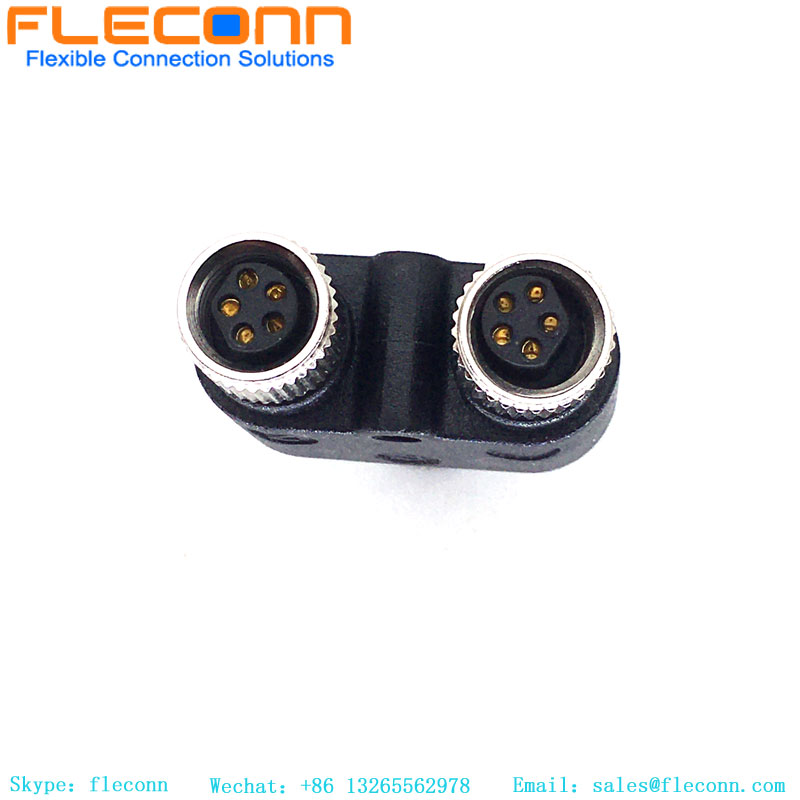 M8 5 Pin Female Y Type Connector M8 5 Pin Female Y Type Connector